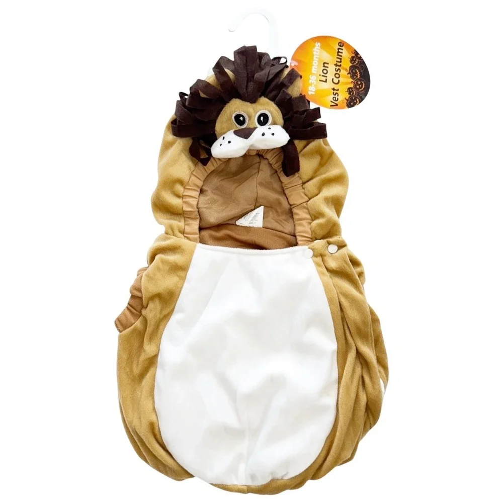 Playful Plush Lion Halloween Costume Cosplay Size 18-36 Month One‎ Piece Unisex